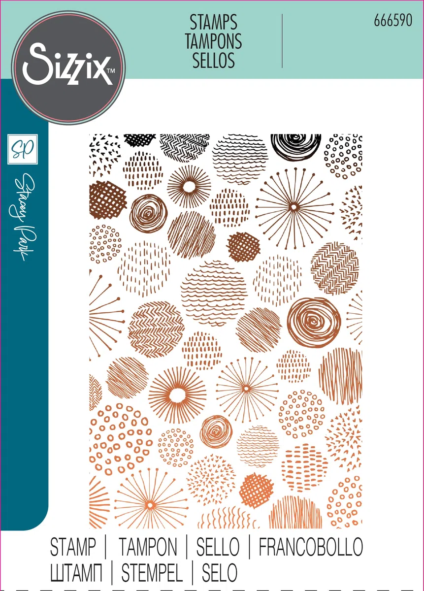 Sizzix 666590 Durchsichtiges Stempelset Cosmopolitan, Ecliptic von Stacey Park, Clear, One size