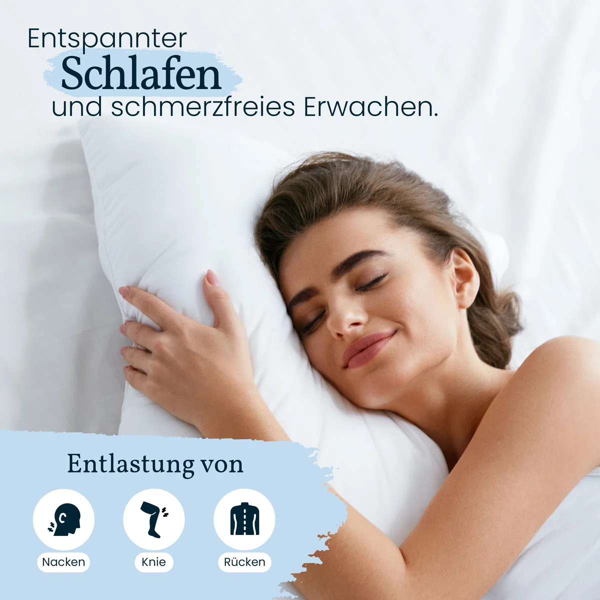 Gentle North Hochwertiges Seitenschläferkissen 40 x 145 cm – Langes Kissen für Seitenschläfer – Körperkissen für Erwachsene mit Mikrofaserfüllung 40 x 145 cm lang – –kotex – Waschbares Schlafkissen