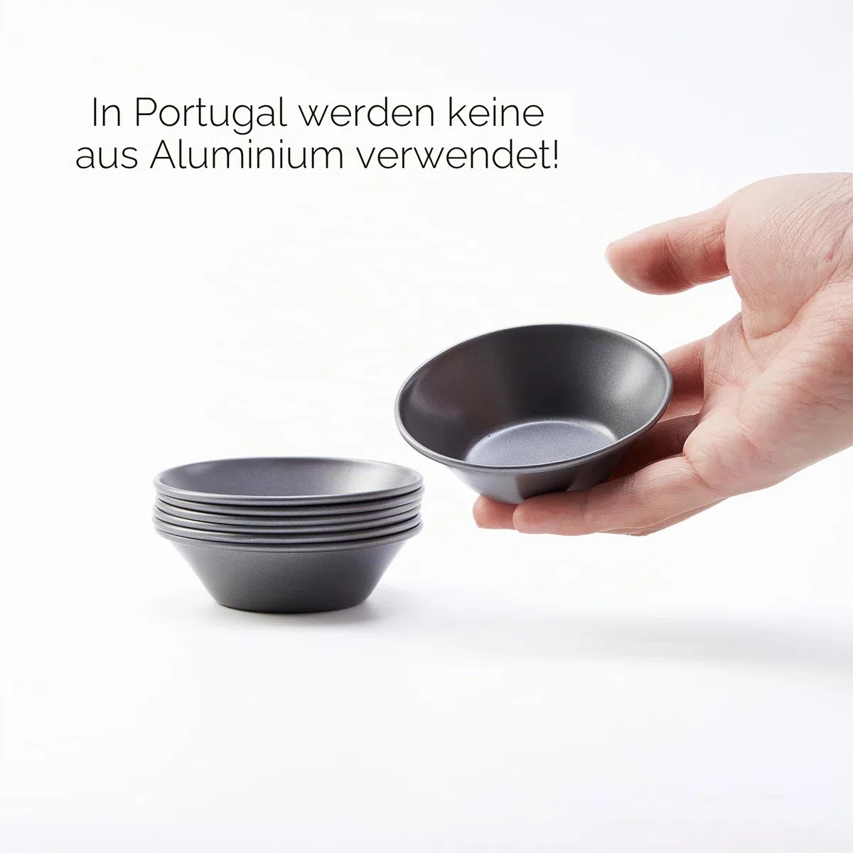 Pastel de Nata Formen aus Karbonstahl – 12er-Pack Eiertörtchenformen zum Backen, Antihaft-Mini-Tarte- und Puddingtörtchenformen, wiederverwendbare portugiesische Puddingtörtchenschalen