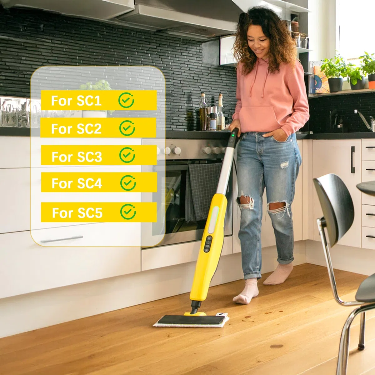 Kärcher Dampfreiniger Zubehör: 10 Stück Mikrofaser-Wischbezüge Kompatibel mit Kärcher SC1，SC2，SC3, SC4，SC5, Mikrofasertuch Set (5 Bodendüse + 5 Handdüse)
