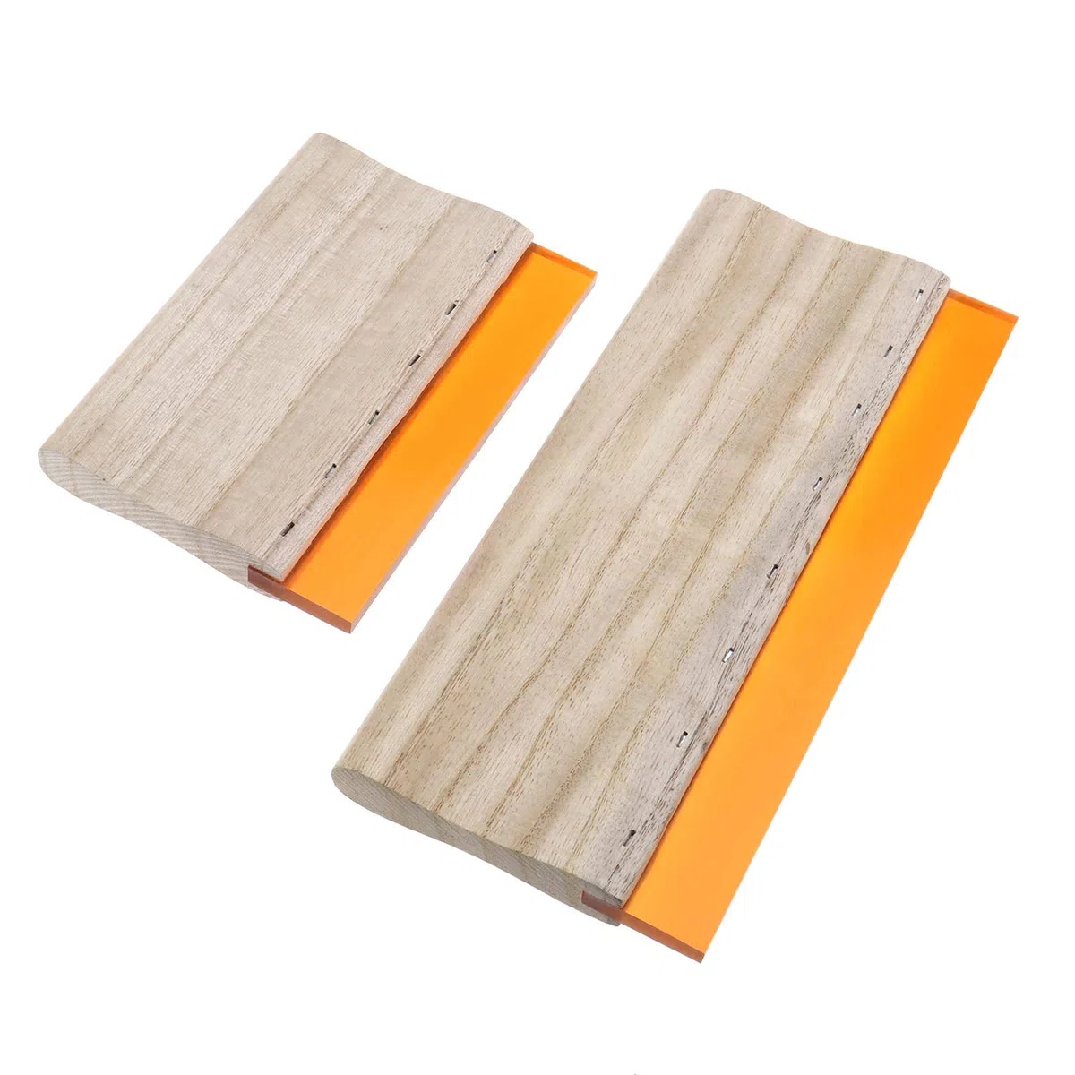 2pcs Siebdruckrakel Holz Pinsel Kit 2 Größe 24 cm und 15 cm Handdruck Wasser Tintenschaber