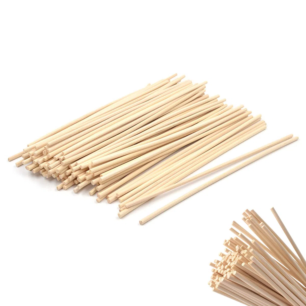 100 Stück Peddigrohr Staken, Flechtmaterial,Rattanstäbchen für Aroma Diffuser lang - Ersatz Duft Stäbe, Raumduft Stäbchen,Ø 3mm Flechtmaterial für Erstellen von Körben, Büro,Zuhause (30CM)