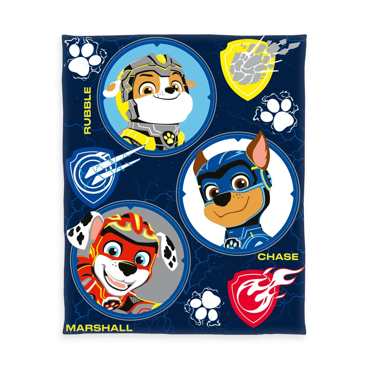 Herding Fleece-Decke Paw Patrol, 130 x 160 cm, Dekorative Kinder-Kuscheldecke mit buntem Motiv, flauschig, 100% Polyester, Blau