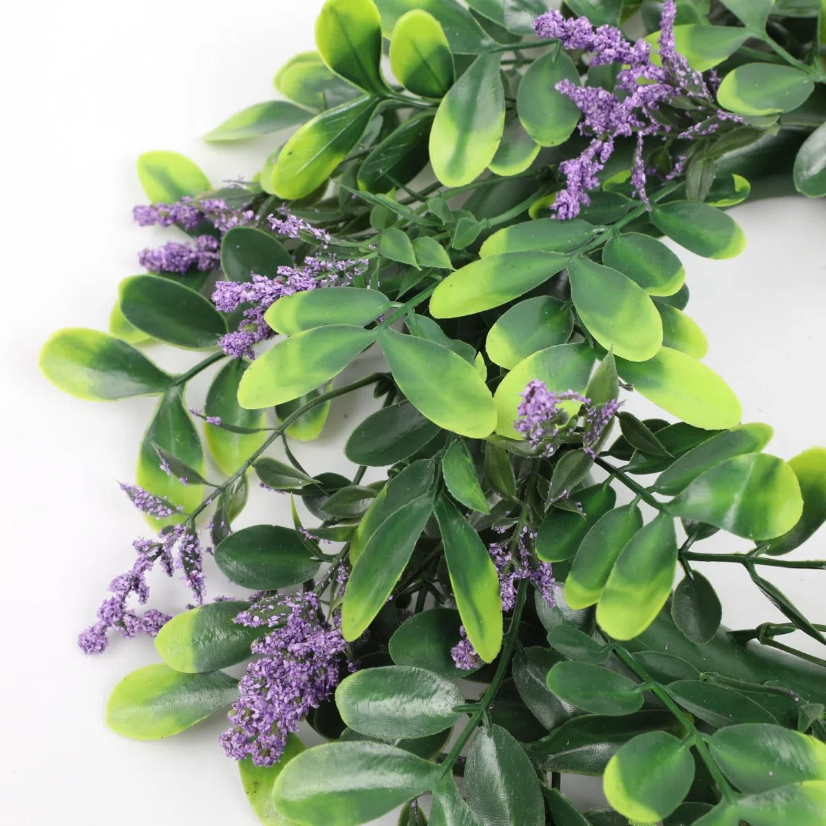 35cm Eukalyptus Türkranz mit Lavendel, Künstlicher Grün Pflanzen Kranz, Moderner Türkranz für Haustür Wohnzimmer, Alljährliche Heimdekoration