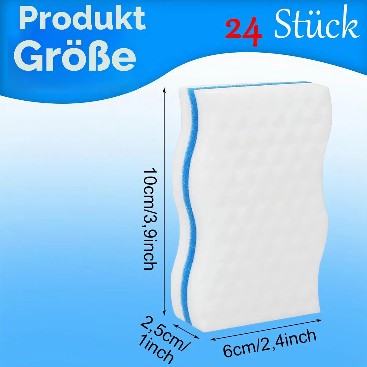 STARVAST 24 Stück Melamin Schmutzradierer Wunderschwamm Reinigungsschwamm Zauberschwamm Radierschwamm Für Küche Haushalt - Premium-Schwämme, Extra Dick