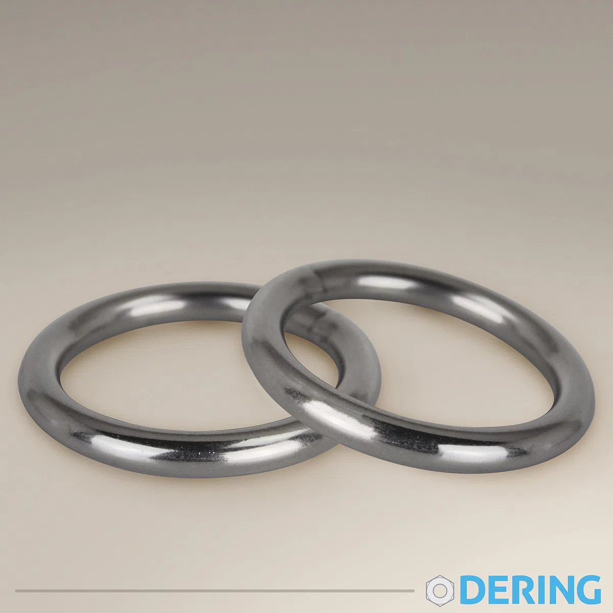 DERING Ring Edelstahl 12x70 mm 2 Stück Rundringe O-Ring Ringe für DIY-Zubehör