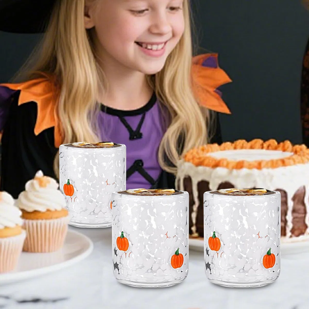 Halloween Icon Juice Glasses, 530 Ml Glas Kaffeetassen, Niedlicher Kürbis, Geisters, Fledermaus1 Glasbecher Für Saisonale Feier Cocktail Party Kaffeetasse Geschenke Für Und Freunde