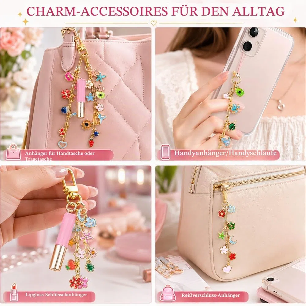 Gaiett 302 Pcs DIY Schlüsselanhänger Selber Machen, Anhänger Keychain Set inklusive 100 Charms, 20 Schlüsselanhänger Clips, 20 Verlängerungsketten, 160 Biegeringen und Schmuckzange