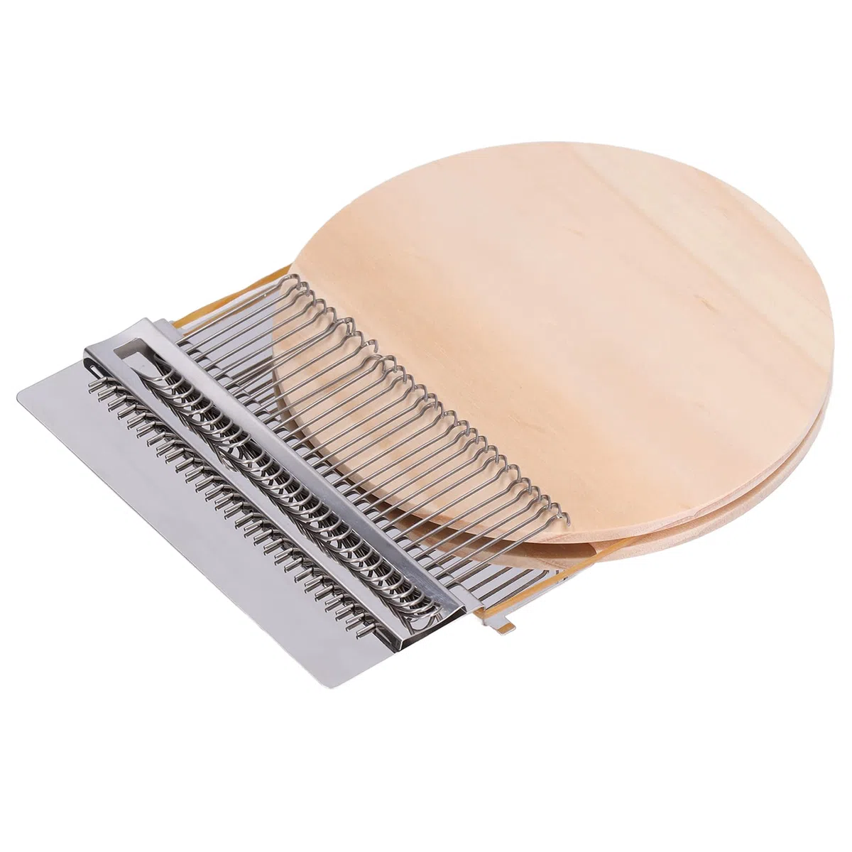 Kleiner Webstuhl, Mini Loom Machine Speedweve aus Edelstahl Klein Webstuhl mit Runde Holzplatte DIY Holz Weben Small Loom für Anfänger zum Ausbessern von Jeans, zum Reparieren von Löchern (28 Haken)
