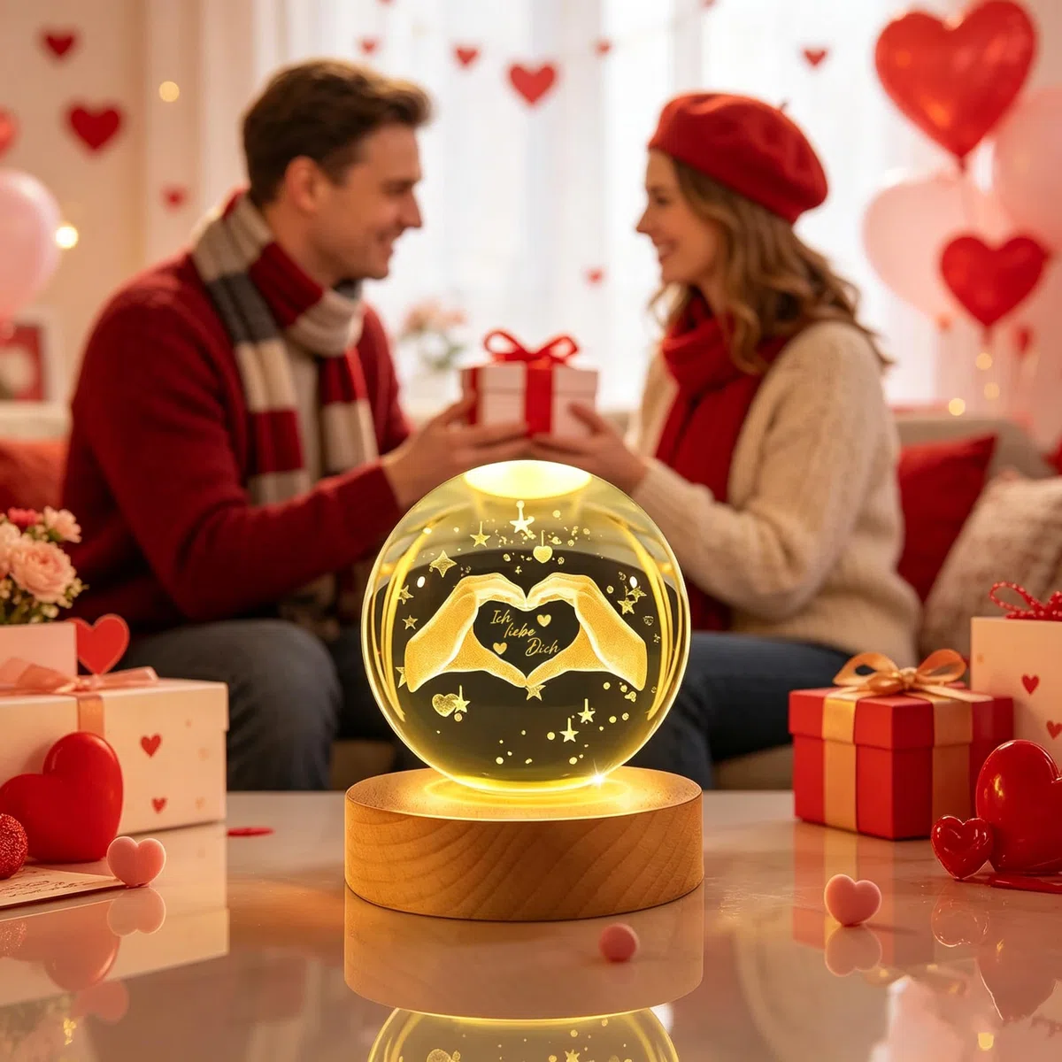 Jahrestag Geschenk für Ihn Sie,80mm Ich Liebe Dich Geschenke für Männer Frauen,Hochzeitsgeschenk Hochzeitsgeschenke für Brautpaar Valentinstagsgeschenk Jahrestag Geschenk Valentinstag Hochzeit für Sie