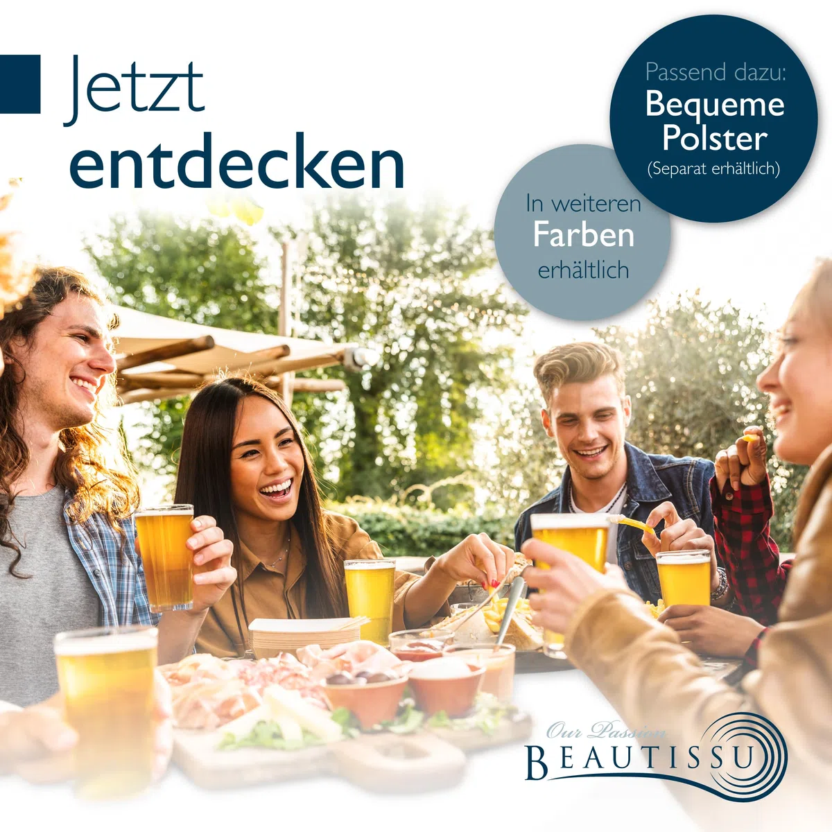 Beautissu Bierbank Hussen & Biertisch Husse Set 3 TLG. Halblang – Edles Hussen Komplettset 50 cm breite Festzeltgarnitur mit Oeko-TEX Siegel in Weiß - Basic M