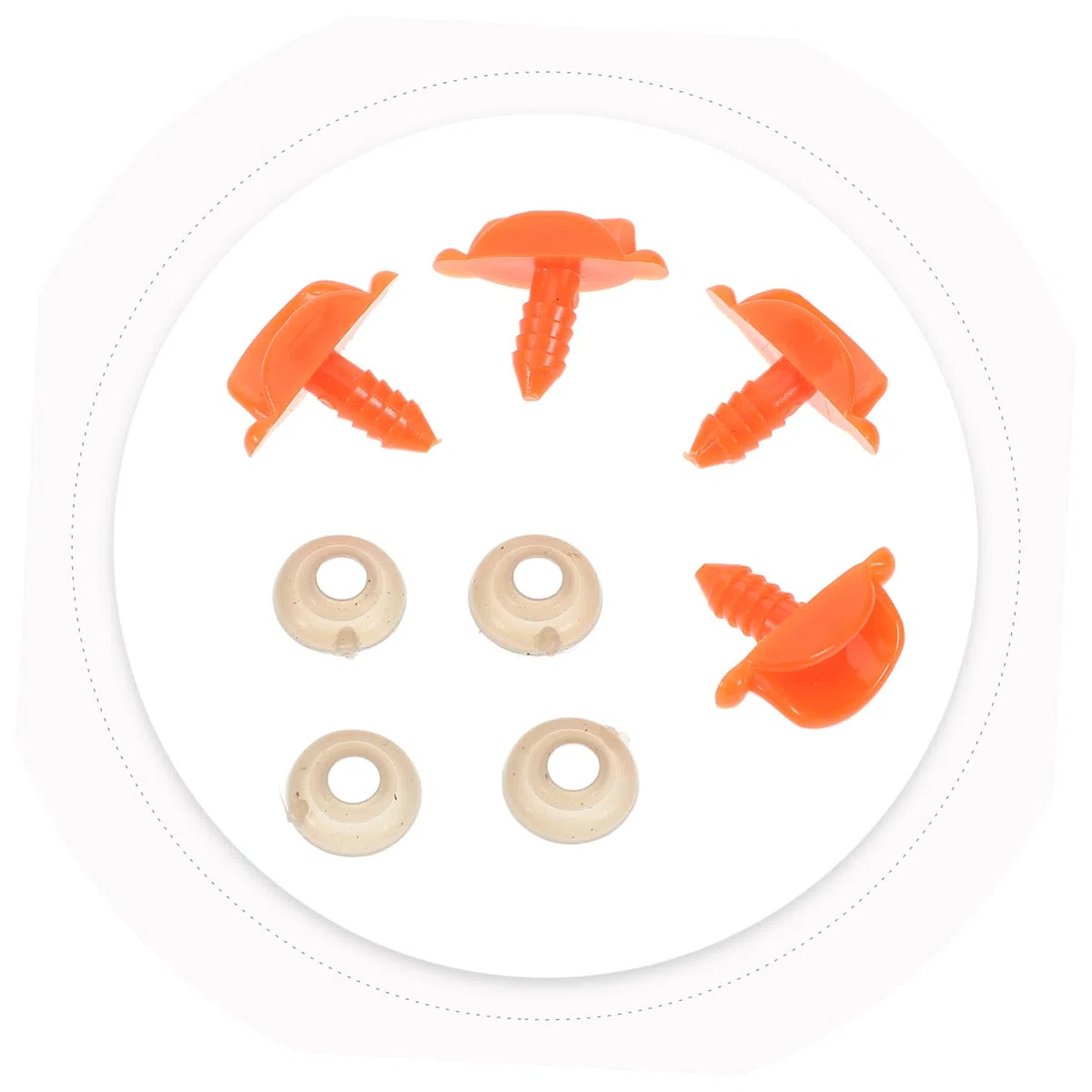 POPETPOP Selbstgemacht Entenmaul 50 Stück Kunststoff Entenschnäbel mit Gewindedesign und Lippenkante Orange Bastelset für Tierspielzeug Puppen und Entenaccessoires zum Selbermachen