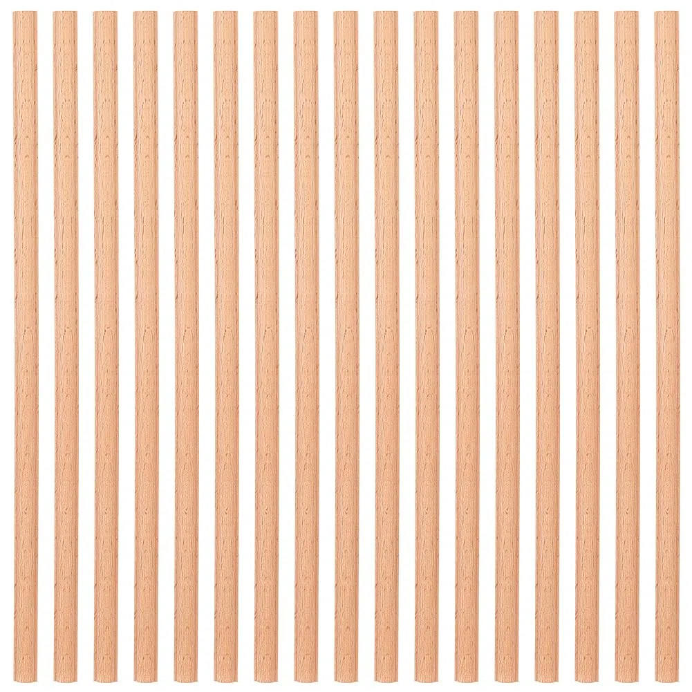OLYCRAFT 25 Stück 3D Dekorative Holzzierleiste Unvollendete DIY Zierleisten Zylinder Holzzierleiste 40.2cm Dekorative Klöppelholzleisten Für Zuhause Wand Tür Bordüre Decke Schrank – 15mm Breit