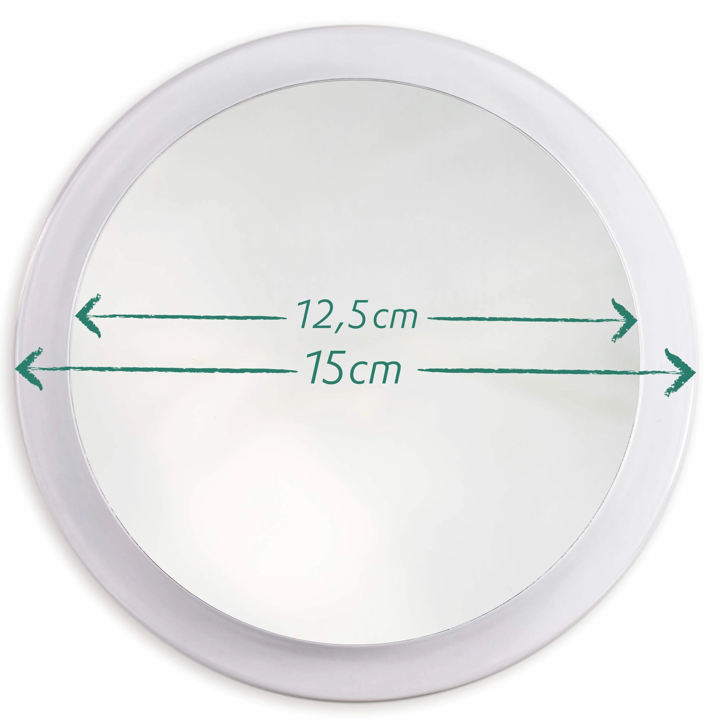 Fantasia Beauty® Kosmetikspiegel mit 10-fach Vergrößerung – Sicherer Halt durch 2 Saugnäpfe – Perfekt zum Schminken & Rasieren – Ø 15 cm – Vergrößerungsspiegel ohne Bohren für Bad, Dusche & Reisen