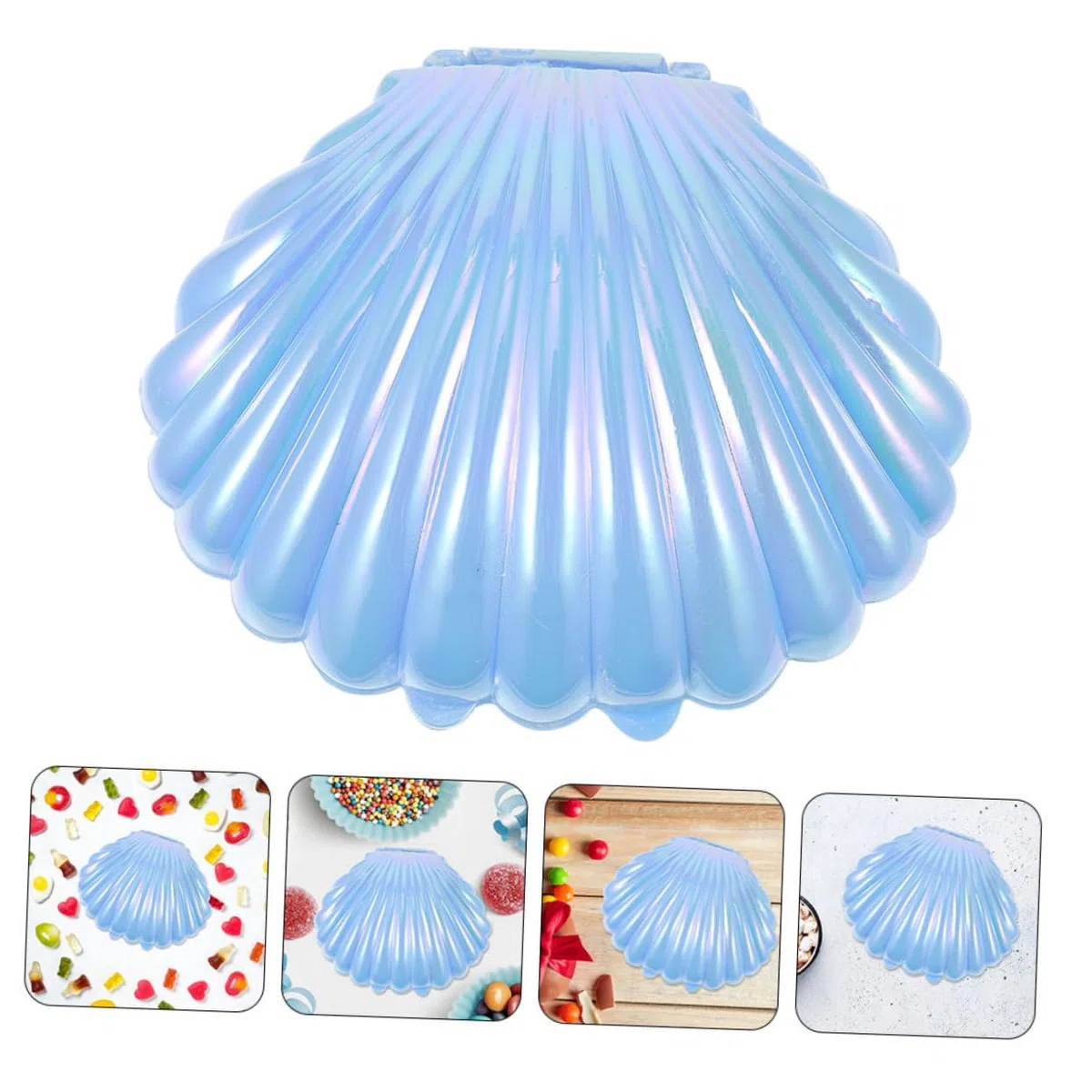 Muschel Süßigkeitenbox Wiederverwendbare Partybevorzugungsbehälter 3.35X3.35X1.57In Geschenkbox Für Hochzeit Geburtstag Schmuck Aufbewahrung