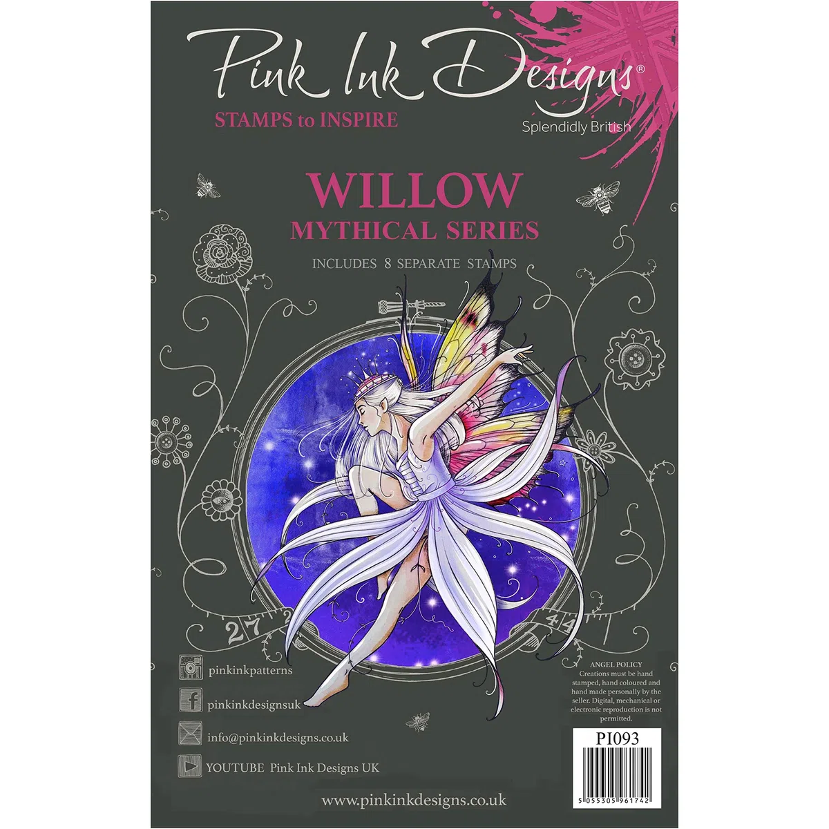 Pink Ink Designs Willow-Clear Stempel-Set, A5