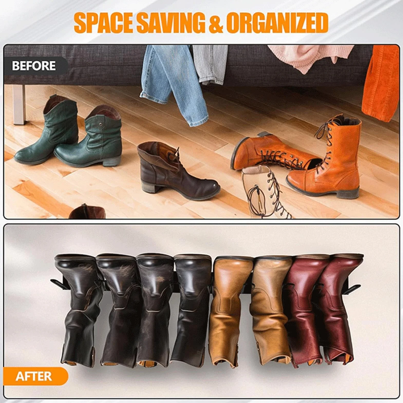 Stiefelhalter Für Wand, Wandhalterung Für Gummistiefel Stiefelaufhang Aus Metall, Stiefelaufhänger Zum Trocknen Von Stiefeln, Stiefelregal & Stiefelständer Für Wanderschuhe, Schrank, Eingangsbereich