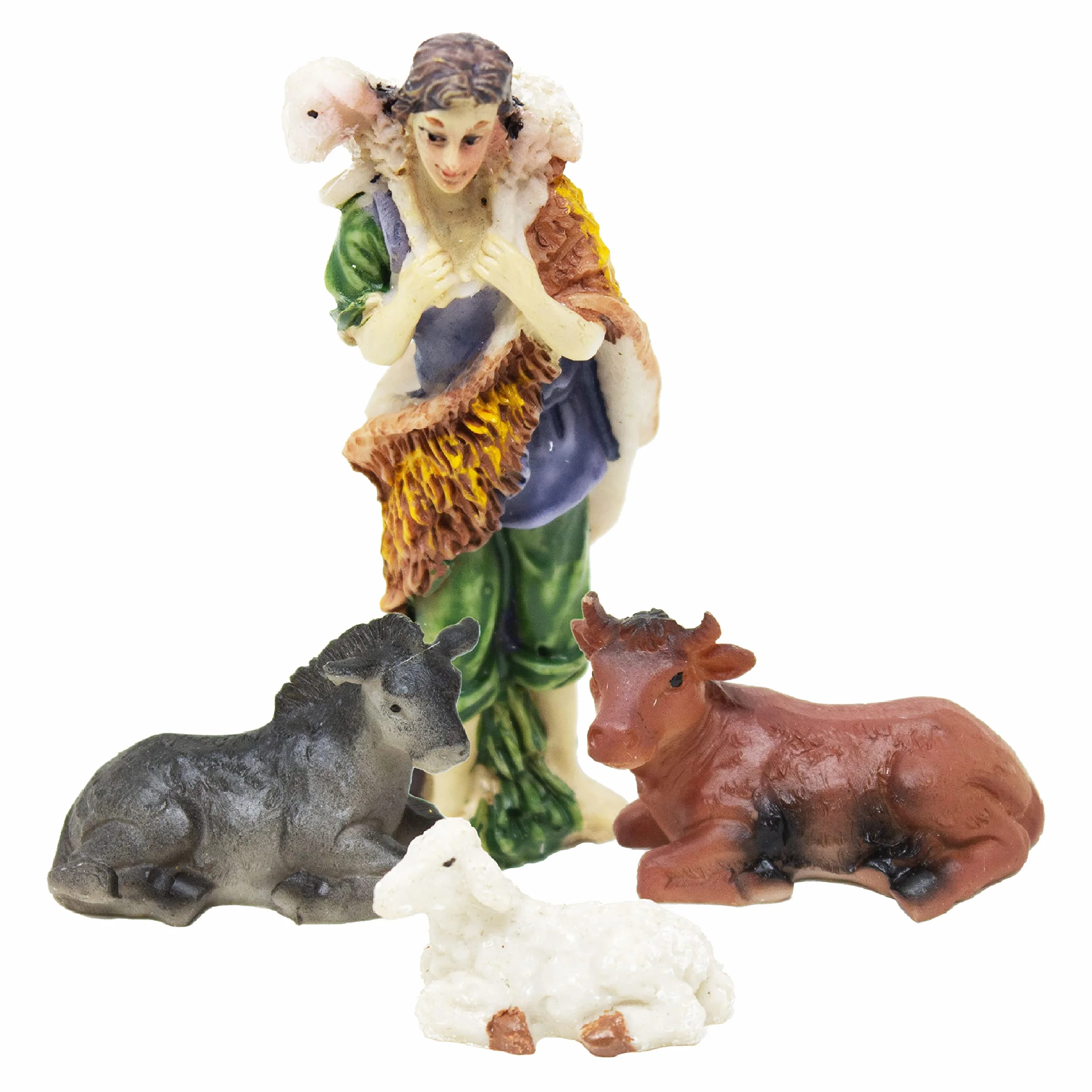 ToCi Krippenfiguren Set Weihnachten – 11-teiliges Krippenensemble bis 10 cm - im klassischen Design für Krippen Weihnachtsdeko