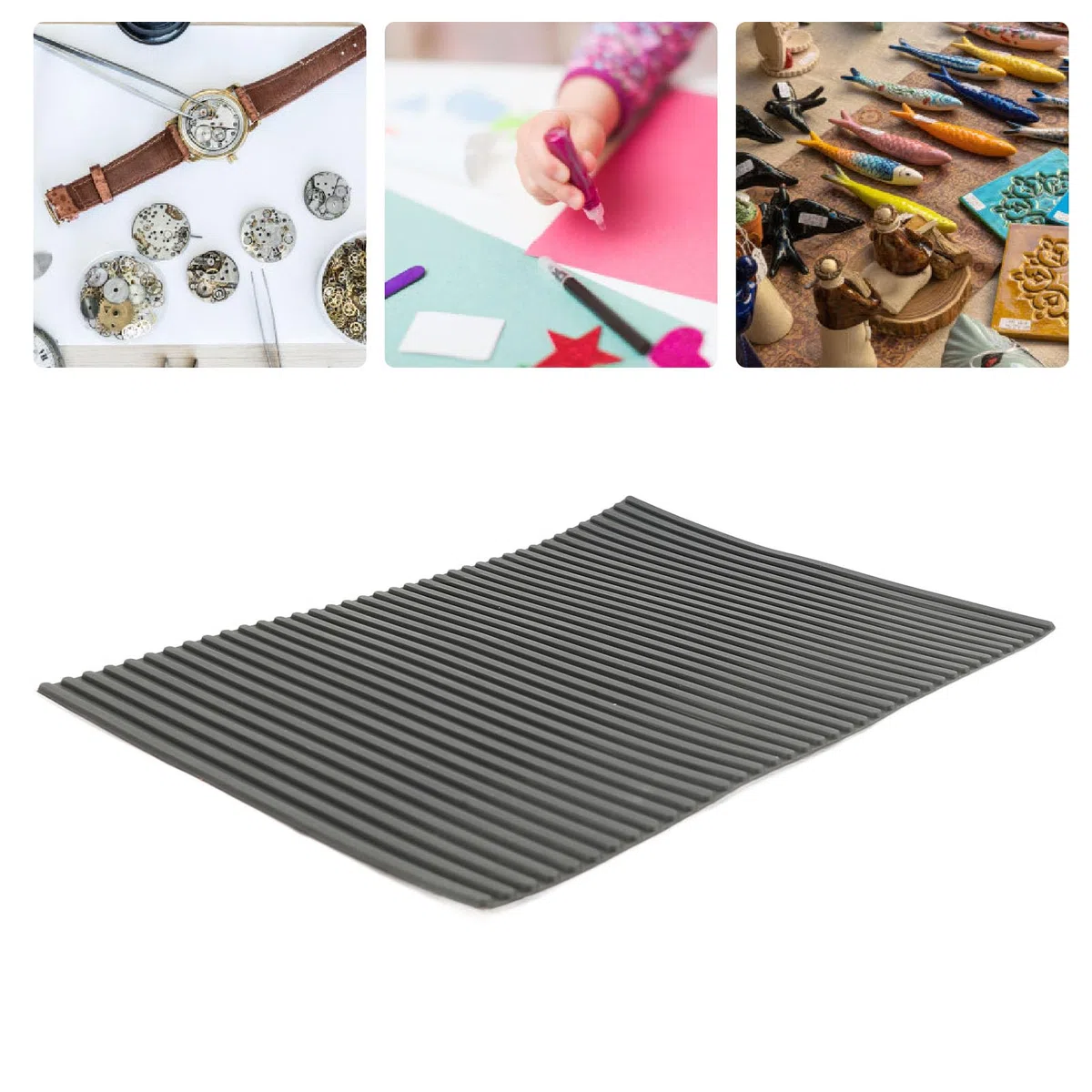 Bastelklebematte, Silikon-Werkbankmatte, Hitzebeständige Matte für Bastelprojekte, Uhrenreparaturtisch, Geschäft, Esstisch, Kunstprojekte
