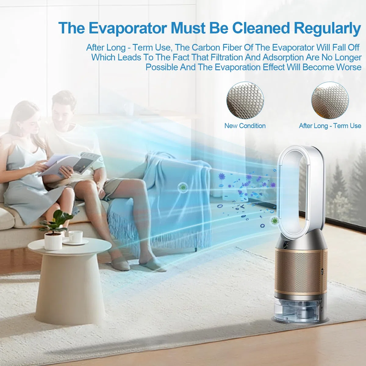 Luftreiniger-Filter für Dyson-Pure Humidify Cool PH01 PH02 PH03 HP04 PH3A Ersatzfilter, Verdampferfilter, Kohlefilter, 970718-01 Luftreiniger Filter Ersatzteil Zubehör