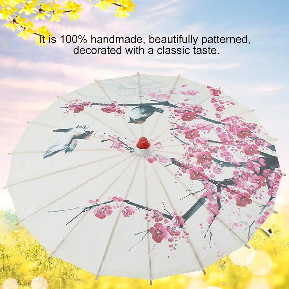 Yctze Sonnenschirm, Kleine Handgefertigte Regenschirme aus ?ltem Papier Chinesische Kunst Klassischer Tanzregenschirm Pflaumenbl¨¹te Japanische Regenschirme f¨¹r Frauen