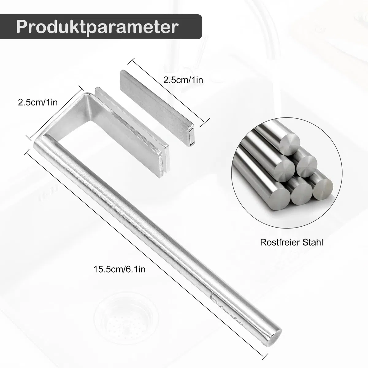 Spültuchhalter für Spülbecken, Organizer Küche, Kitchen Organizer und Aufbewahrung, Geschirrtuchhalter für Spüllappen, Spültuchhalter Edelstahl, Spülbecken Organizer (Silber, Magnetisch)