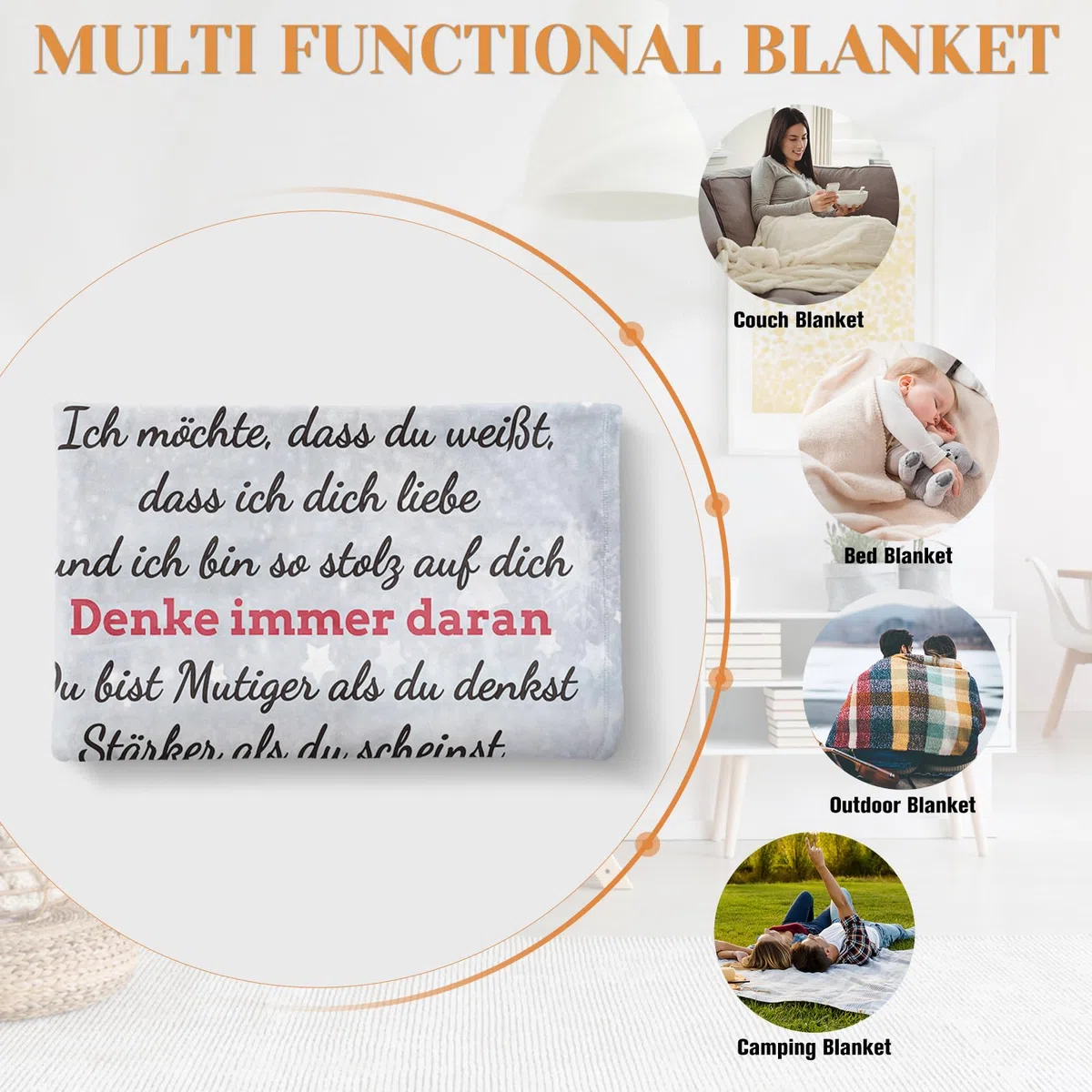 Schwester Geschenk, Flanell Decke Geburtstagsgeschenk für Beste Schwester, Weihnachten Geburtstag Hochzeitstag Abschluss Geschenke für Frauen 50 * 60in