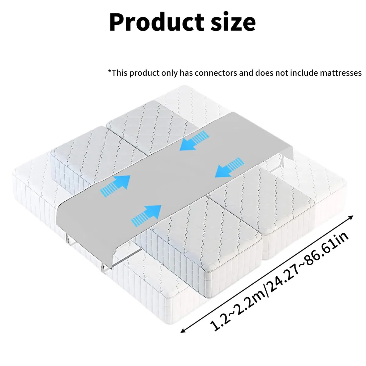 Liebesbrücke für Matratzen 220cm, Matratzenverbinder & Bettbrücke | Nahtlos, Für Boxspringbett 180x200, Für Paare & Familien Hotels und Pensionen