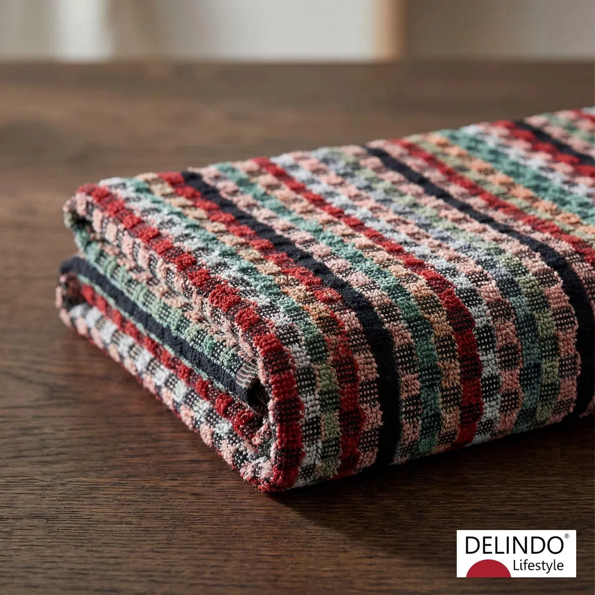 Delindo Lifestyle Grubentücher aus 100% Baumwolle, bunt kariert, 5er Set, Geschirrtücher in 50x90 cm