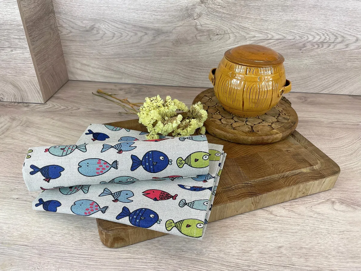 2er-Set: Gourmet Geschirrtücher Küchenhandtücher Leinen/Baumwolle Handtücher Tücher 47x70 cm Halbleinen Stonewashed Jacquard oder Bedruckt