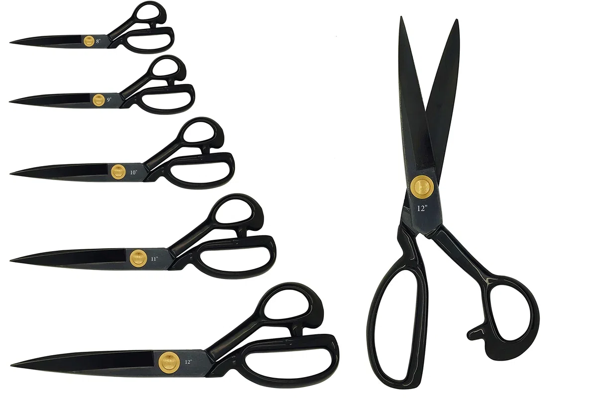 Premium - Carbon Schneiderschere Stoffschere Professionelle Nähschere schwarz (Größe 8"Zoll - Länge 20cm)