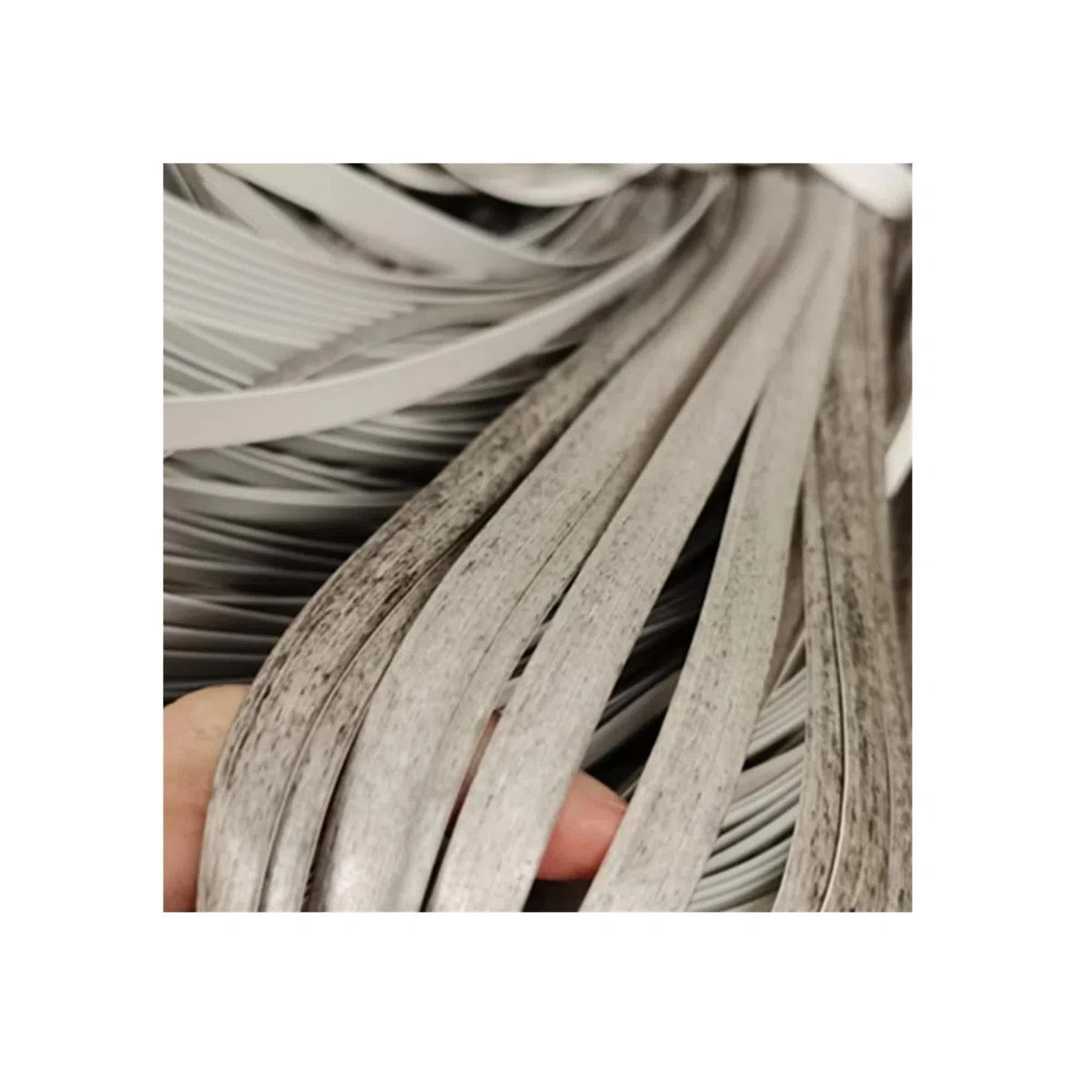 Synthetisches Rattan-Reparaturmaterial 10 m Synthetisches Rattan, flaches Rattan-Material, Kunststoff-Rattan, grau-weißes Holzimitat, Reparatur von Möbelmaterialien for Stuhl, Sofa, Korb