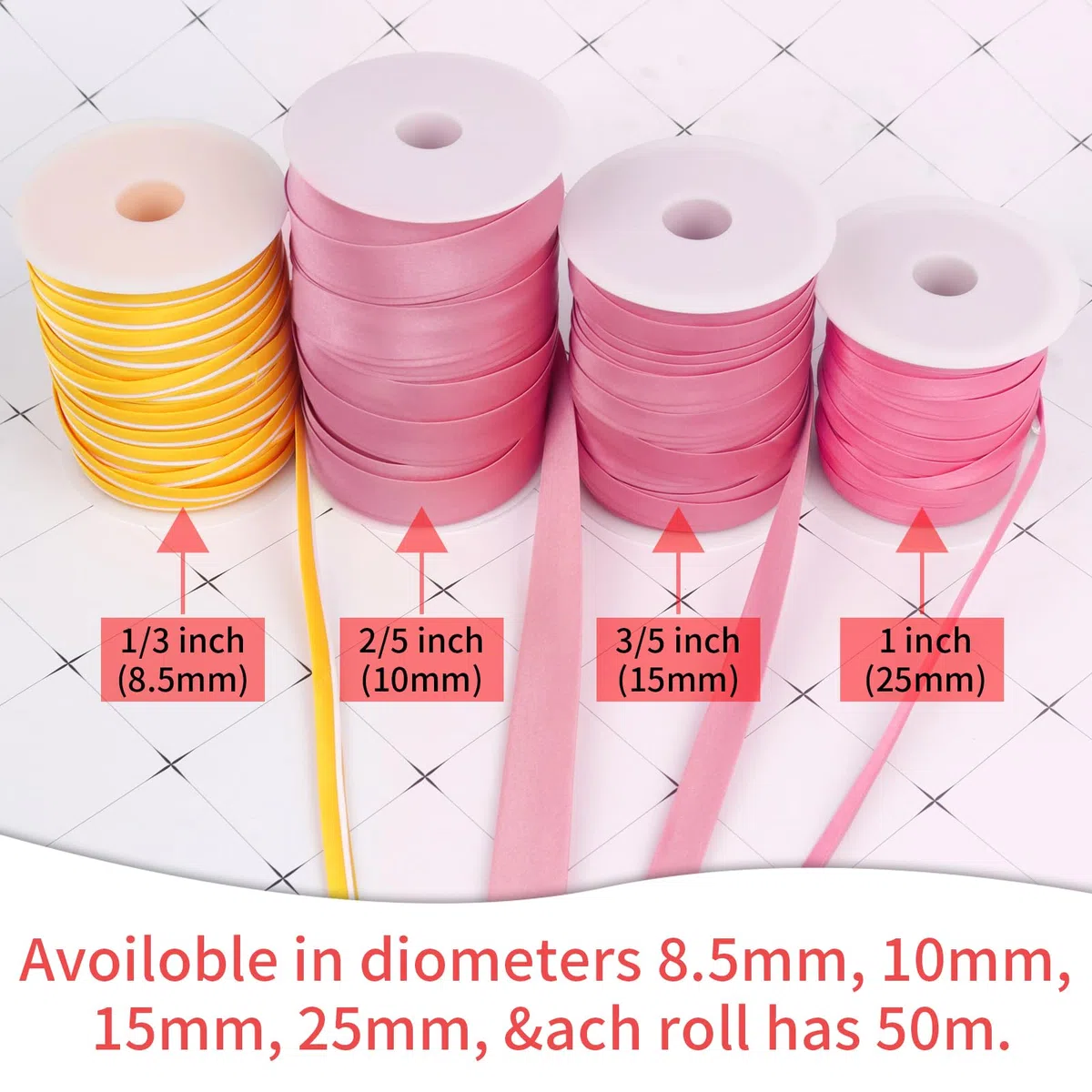 Schrägband 25mm x 50m, Einfassband zum Nähen Doppelt Gefaltetes Stoffband aus Polyester Hemming Tape Satin, Nahtband zum Nähen Basteln Dekorationen DIY Handwerk (Schwarz)