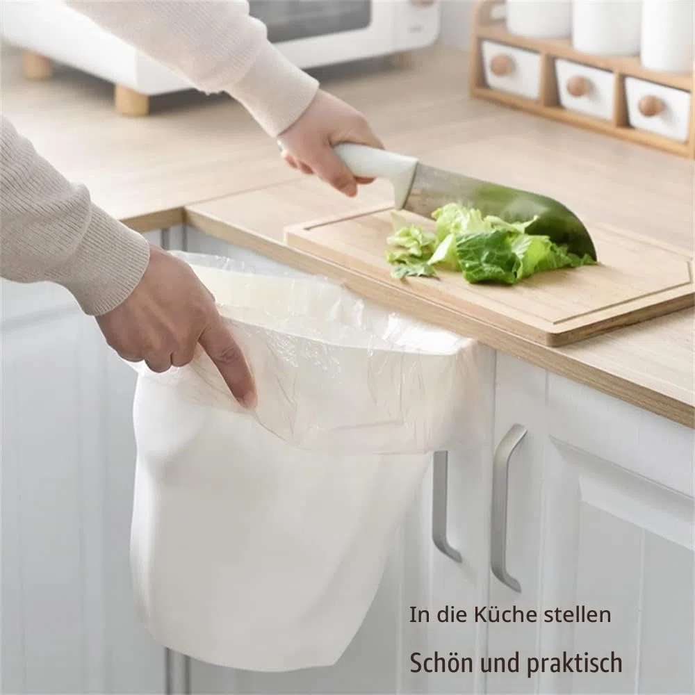 Papierkorb aus Kunststoff, für Büro und Schlafzimmer, unregelmäßig, umweltfreundlich (weiß)