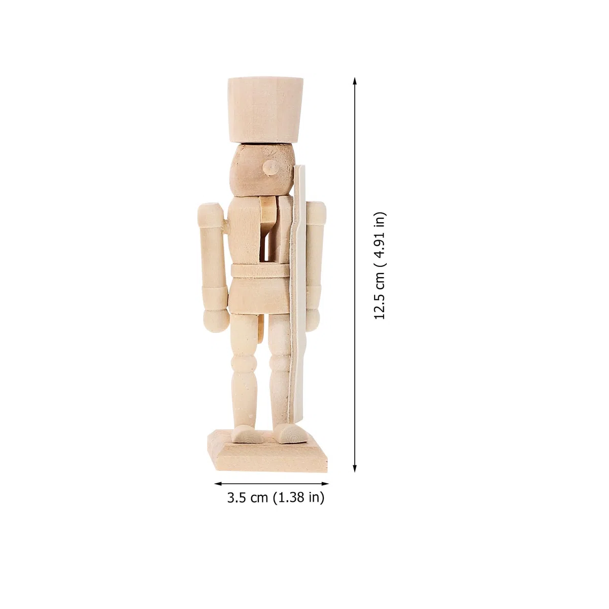 6 Stück Holz Unvollendete Soldat Nussknacker: Mini Leere DIY Holz Soldat-nussknacker Für Weihnachten Nussbaum Ornament Verzierung
