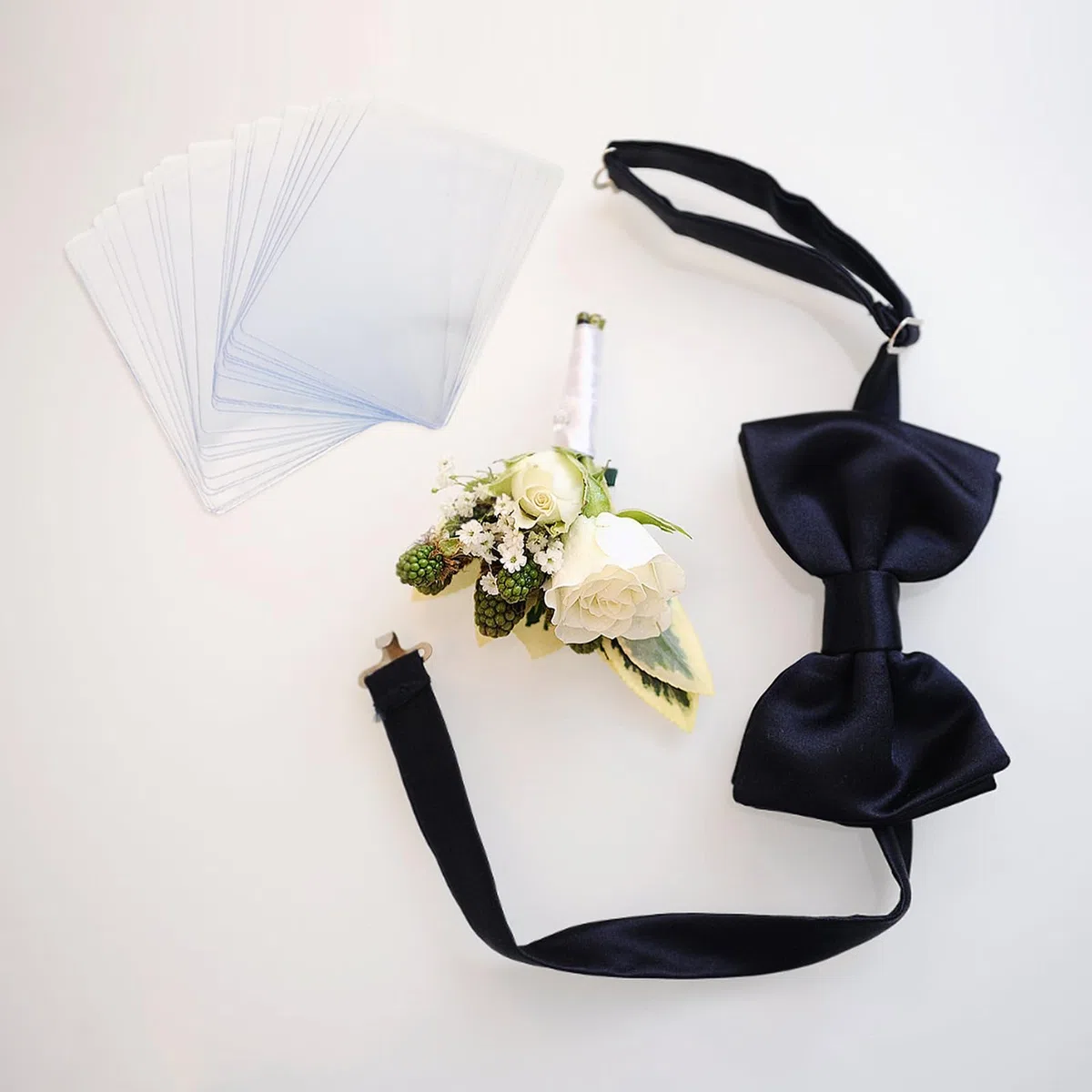 Toyvian 24 Stück Einstecktuchhalter Kunststoff Transparent ohne Anstecknadel für Bräutigam Trauzeugen Anzug Brustblumenhalter Taschendekoration