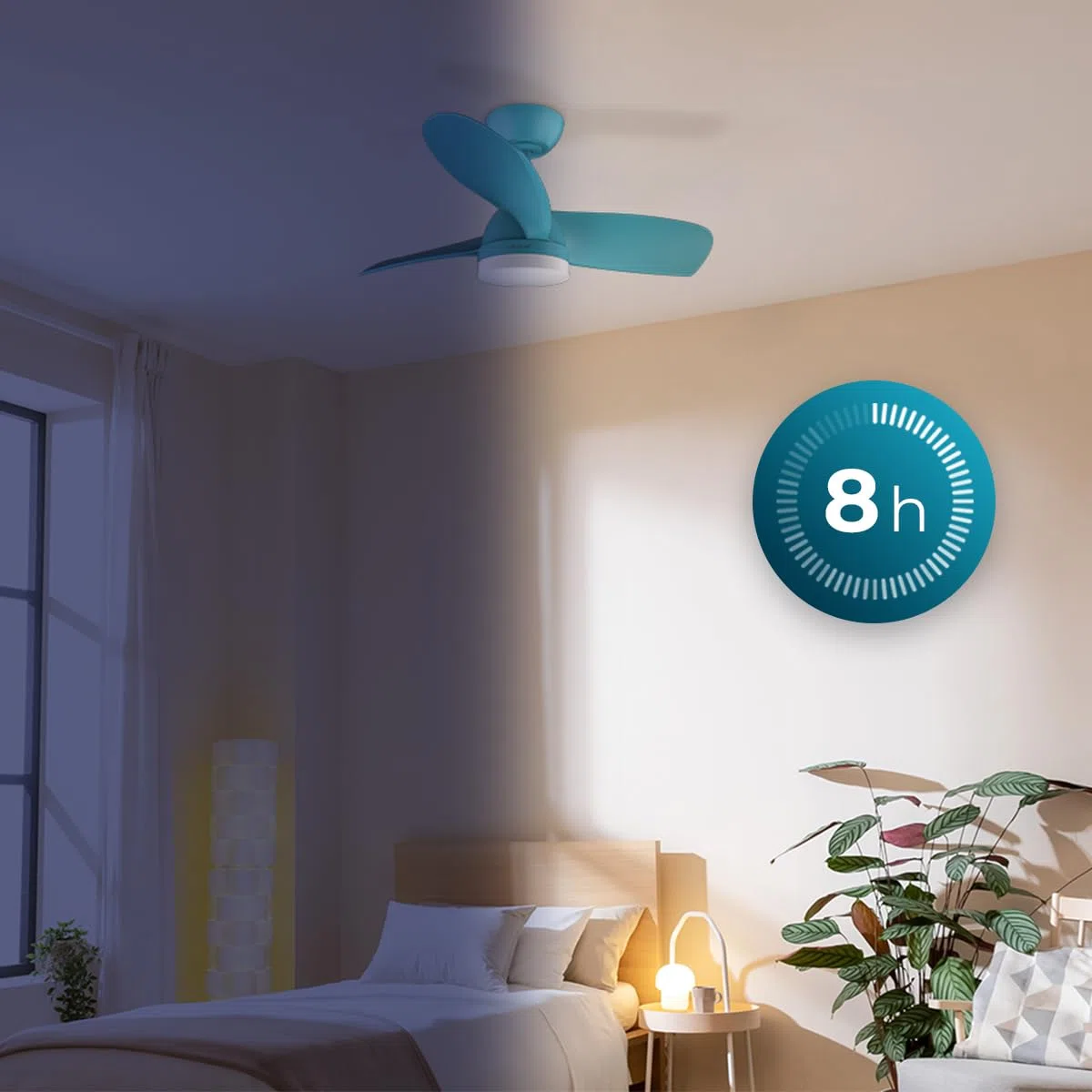 Cecotec - Deckenventilatoren mit Licht EnergySilence Aero 3050 Sky, 35 W DC -Motor, Durchmesser 36 Zoll mit LED -Licht, Fernbedienung, Timer, 6 Geschwindigkeiten und 3 Klingen