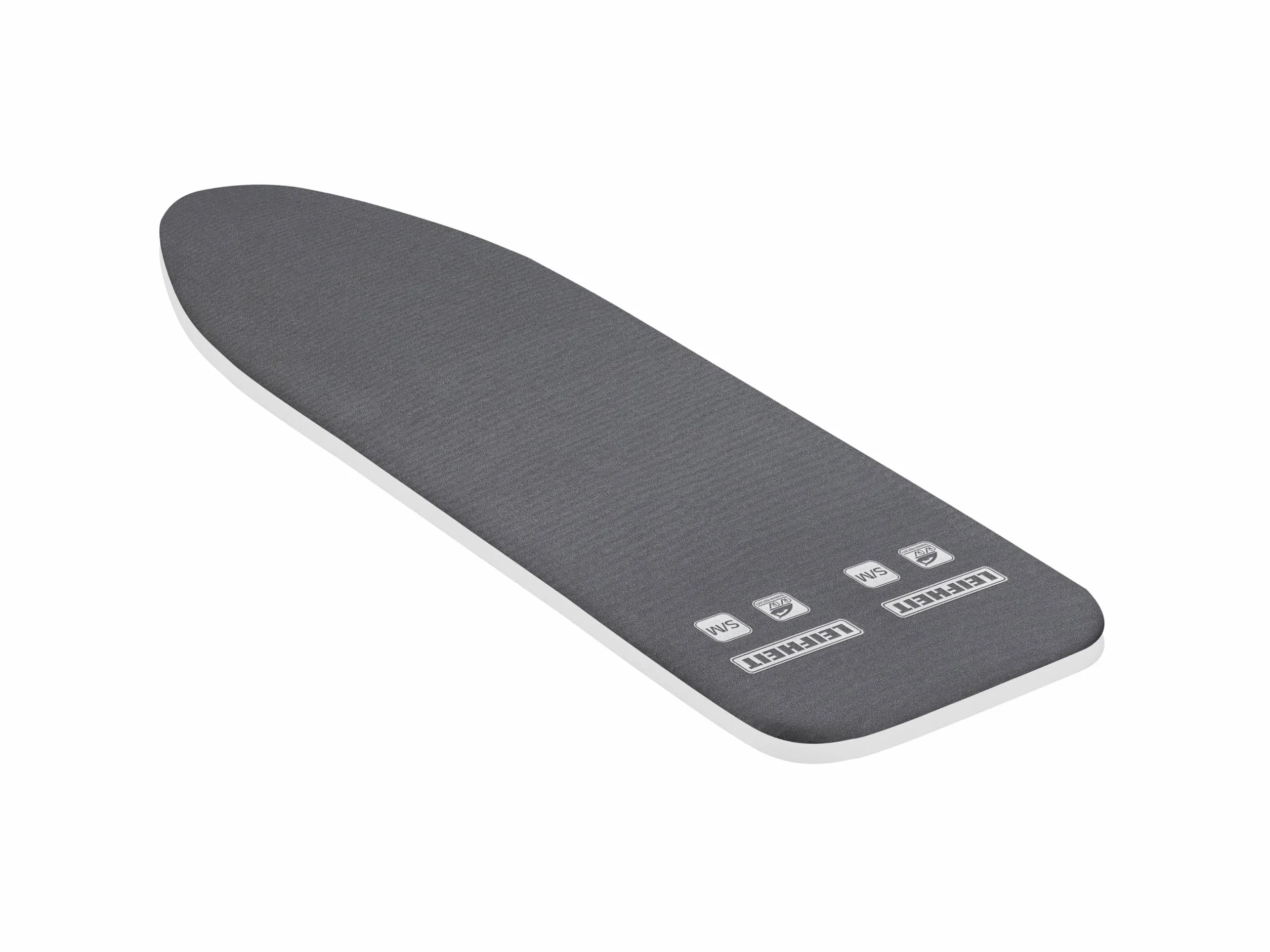 Leifheit schwarzer Bügelbrettbezug Thermo Reflect Black S/M, für Bügelflächen bis max. 125 x 40 cm, für Dampfbügeleisen, mit Hitze- und Dampfreflektion für schnelleres Bügeln, mit elastischem Gummizug