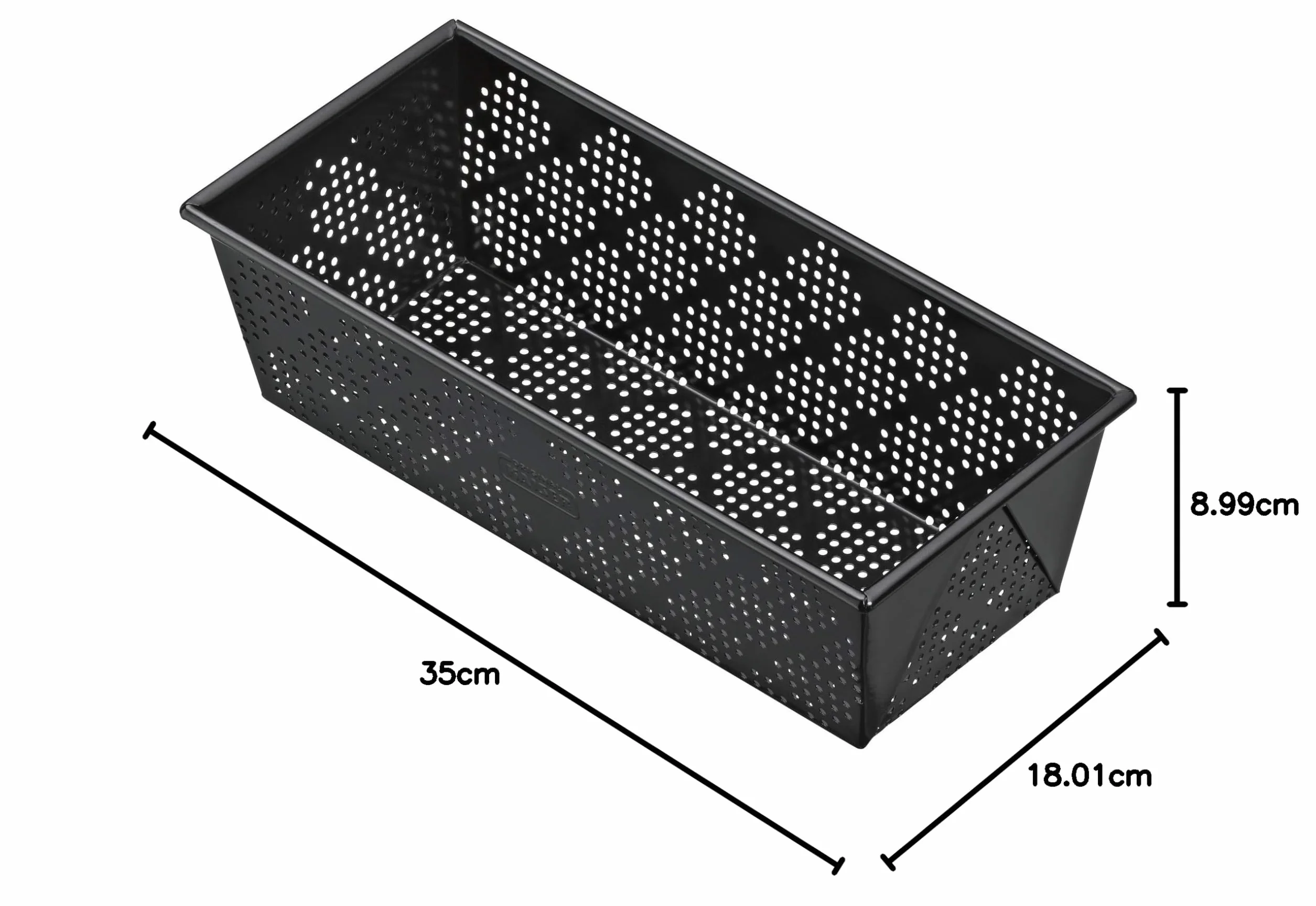 Original Kaiser Inspiration Brotbackform perforiert 35 cm, Backform für 1500g Brote, Kastenform Kuchen Brote, antihaftbeschichtet, sauerteigbeständig, Schwarz