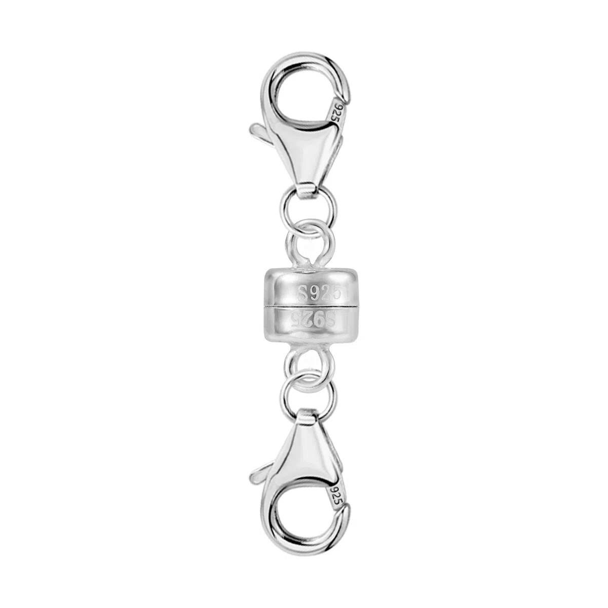 ALEXCRAFT Silber Magnet Kettenverschluss Magnet Doppel Karabinerverschluss, Sterling Silber 925 Magnetverschluss Halsketten Kettenverlängerung Armbänder Verschluss Magnetverbinder