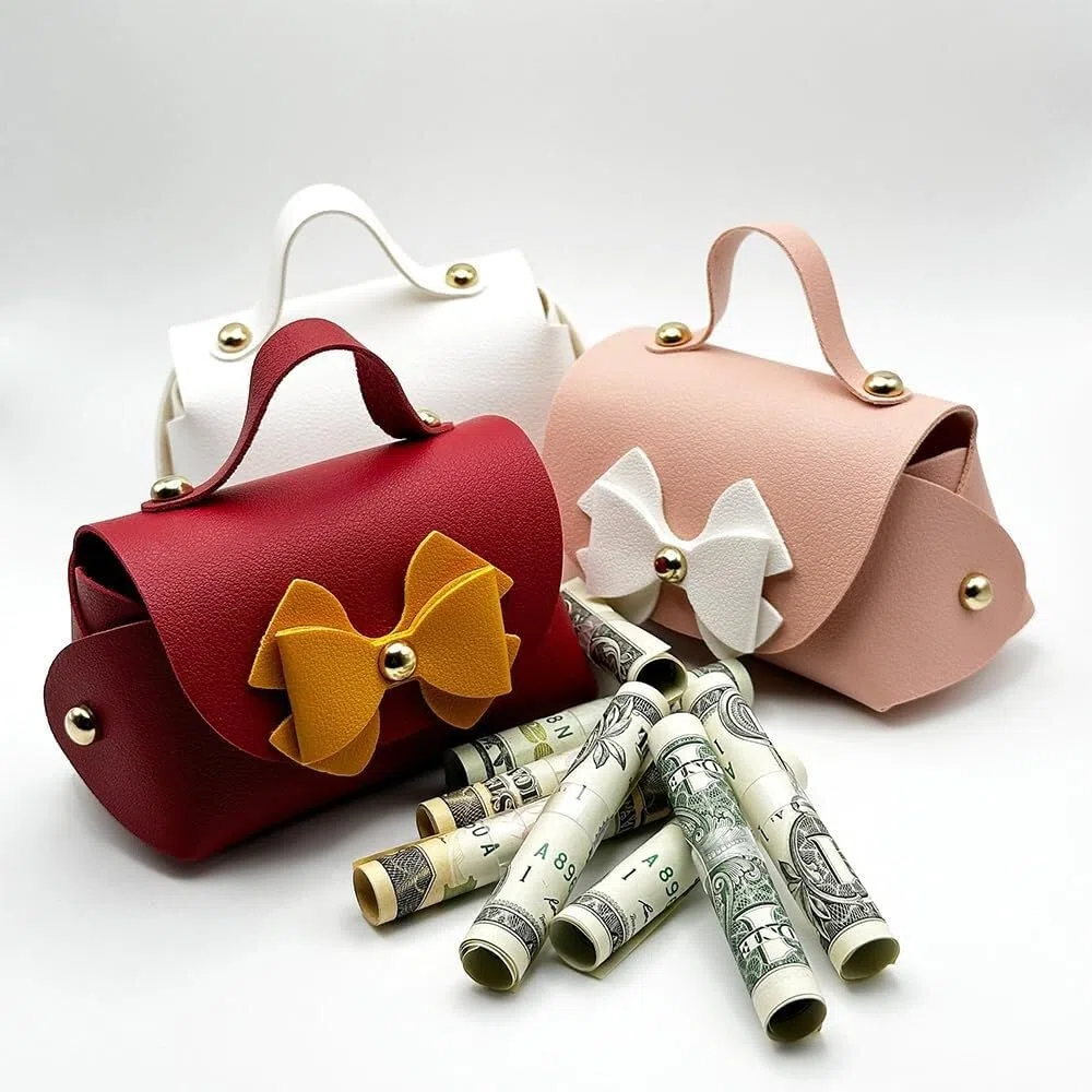 Einzigartige Überraschungs-Geldgeschenk-Mini-Tasche, Mini-Geschenktüten mit Griffen, Überraschungs-Geldbeutel, Spardose für Bargeld, Geburtstag, Geldgeschenkbox, Hochzeits-Spardose für Bargeld,