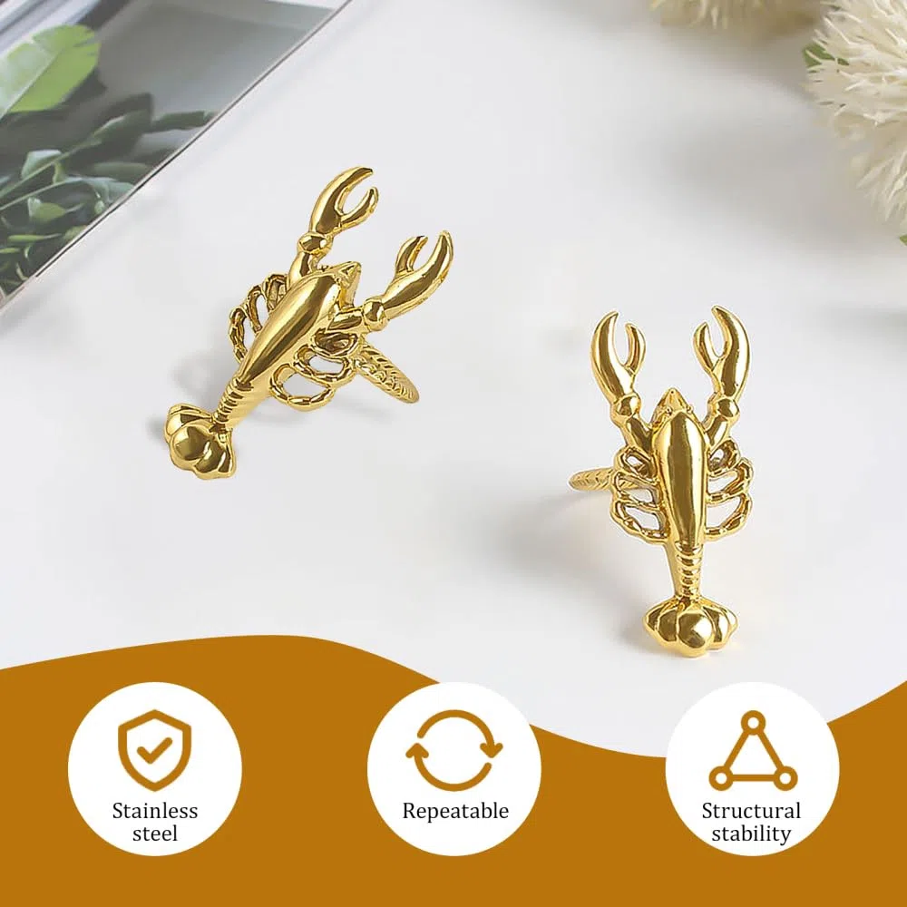 Serviettenringe, 6 Stück Serviettenschnallen Im Ozean-Stil, Hummer, Seestern, Muschel, Seepferdchen, Serviettenringehalter für Strandhochzeitsfeiern, Tischdekorationen