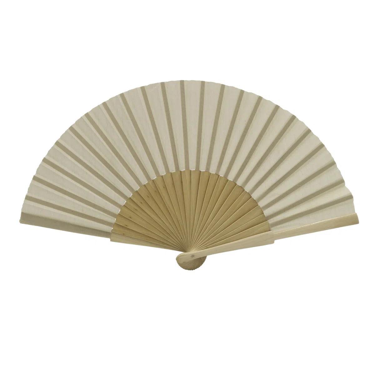 Faltbare beige Fächer aus handlackiertem Holz und Stoff, Fächer Hochzeit faltbar, Spanischer Fächer, Japanischer Fächer