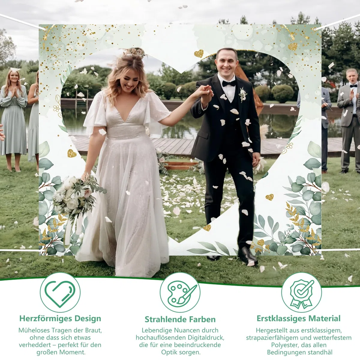 Hochzeitsherz zum Ausschneiden, 200x180cm Hochzeitslaken zum Ausschneiden Just Married, Bettlaken Hochzeit mit Herz mit 2 Scheren & Seil, Hochzeitsspiele für Das Brautpaar für Standesamt Überraschung