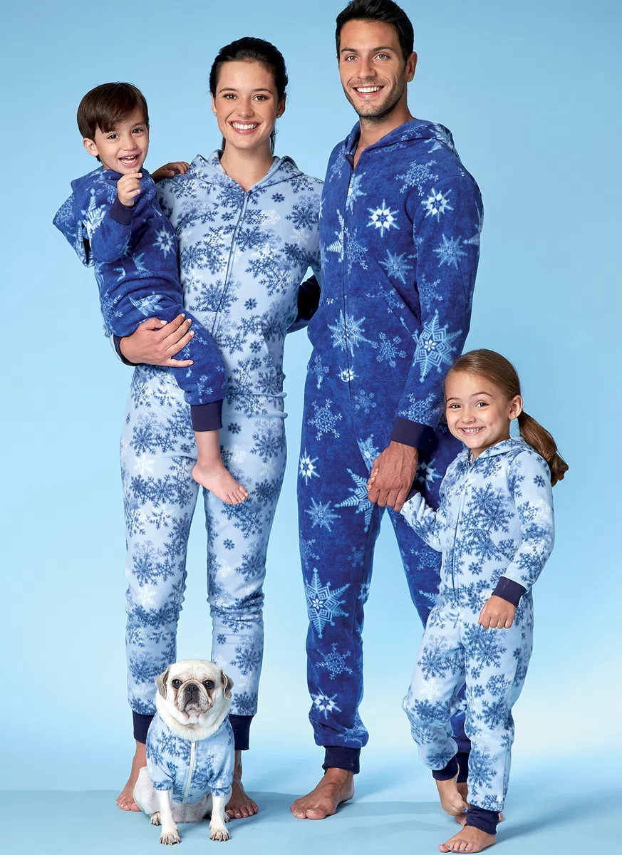 McCall 's Patterns Herren/Damen/Jungen/Mädchen/Kind Jumpsuit und Hundemantel, Mehrfarbig, Größen 3–8