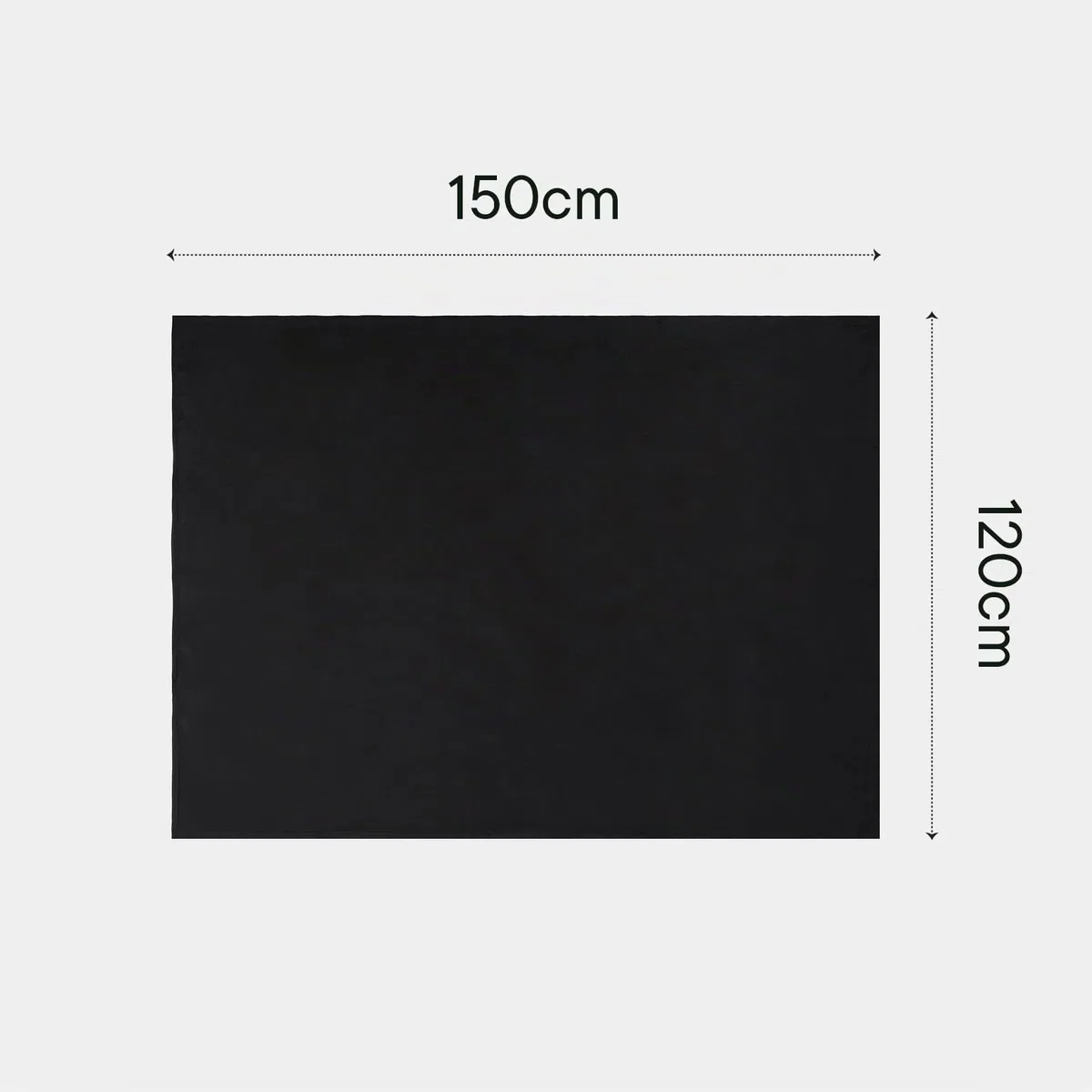 DREAMSCENE Decke Schwarz for Sofa, Outdoor Decke 120 x 150 cm