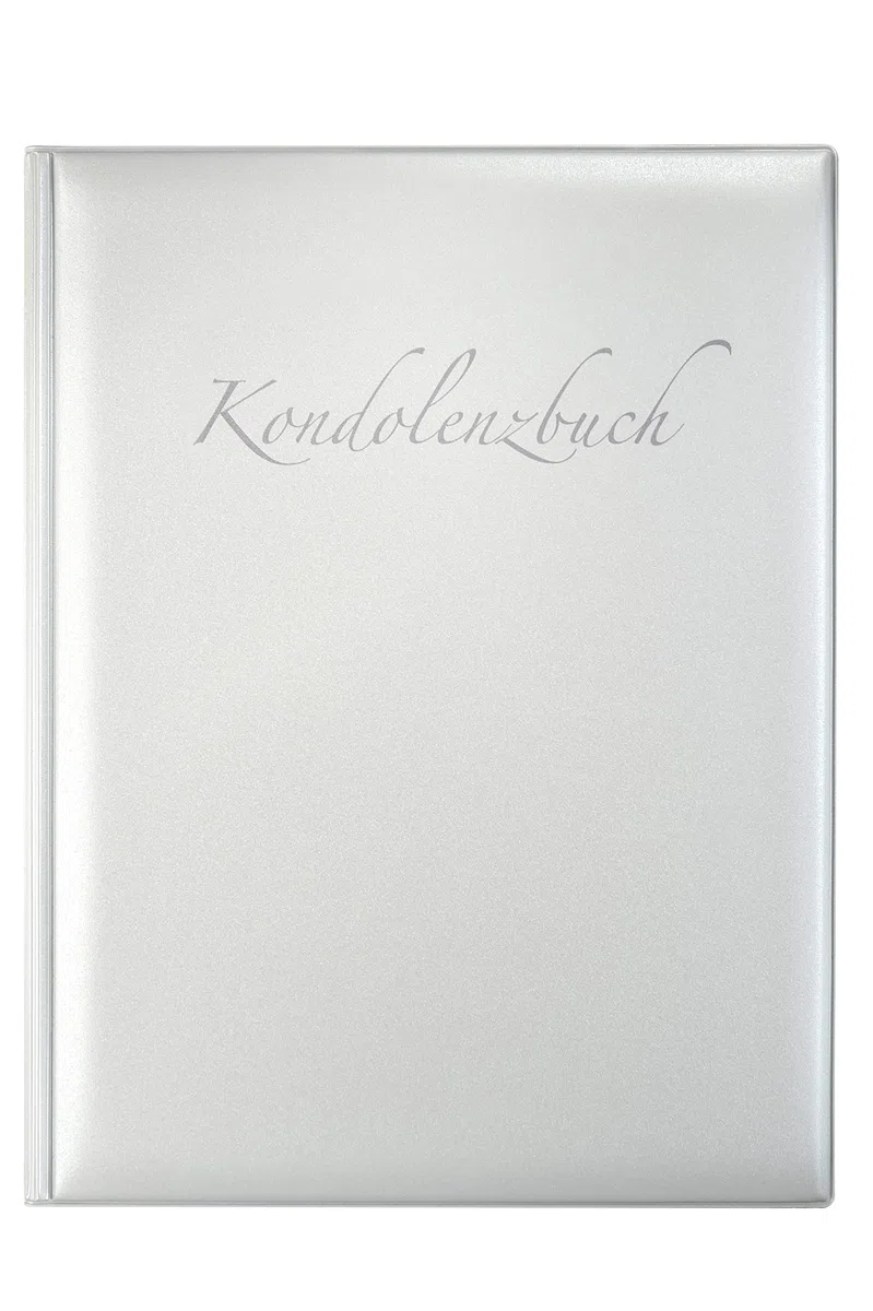 Heidemann Kondolenzmappe Kondolenzbuch für Bestattungsunternehmen Bestatter Bestattungsinstitut Silber Xintra 2 SchS