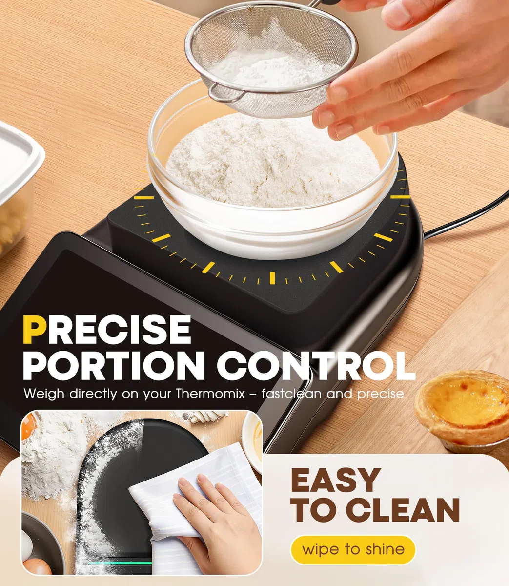 NEWZEROL Wiegeplatte Kompatibel mit Vorwerk Thermomix TM7 Zubehör Robust, Einfach zu Reinigen, Praktisches Wiegeplatten, Präzises Wiegen Ohne Mixtopf, Ohne die Motorkupplung zu Beschädigen | TM7 Zubehör Robust, Einfach zu Reinigen, Praktisches Wiegeplatte