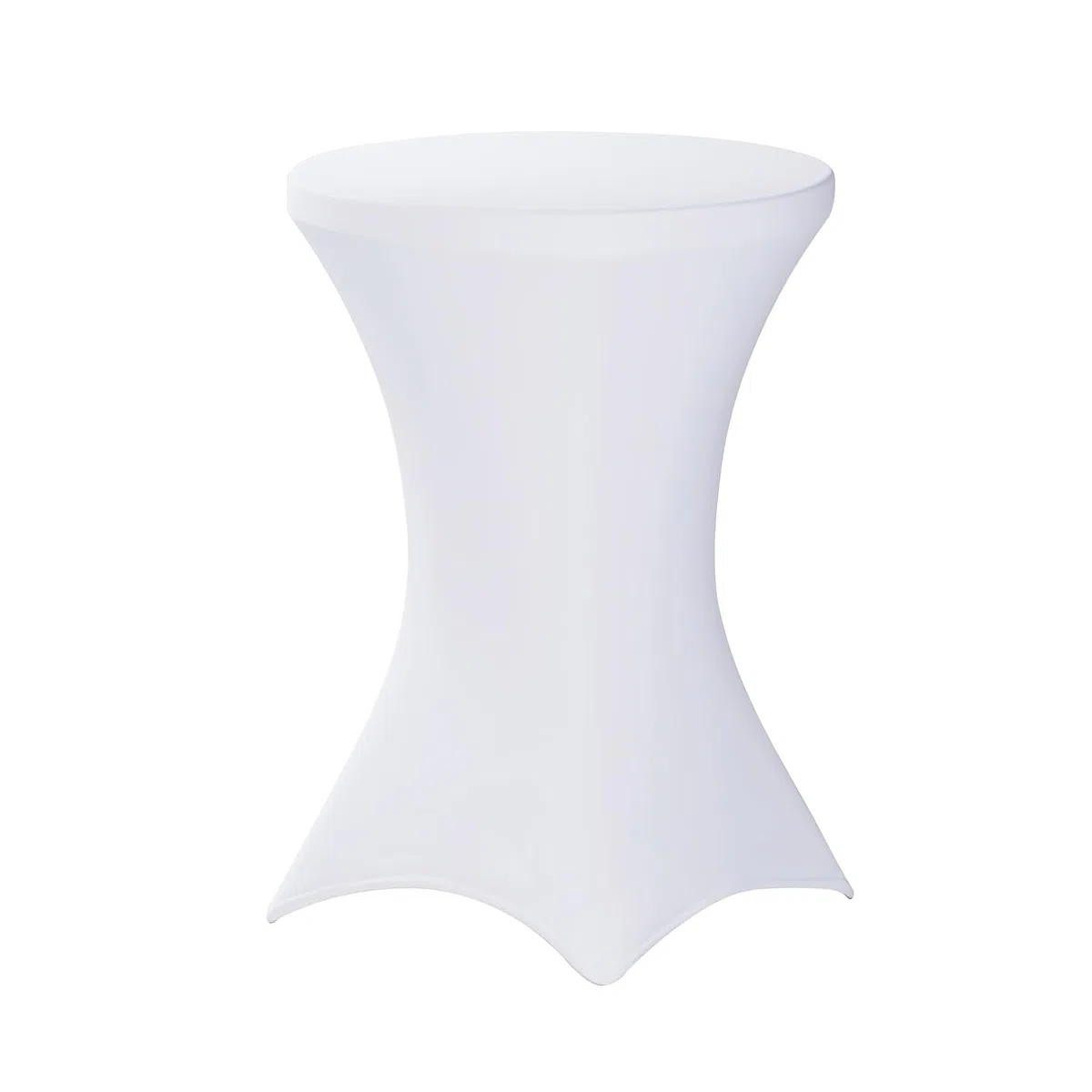 Dehnbare, elastische Tischdecken Größen - Modernes, minimalistisches Design Perfekt für Bars, runde Tische, Hochzeiten, Partys - Elegantes Ambiente (1, Weiß, 70 * 75cm)