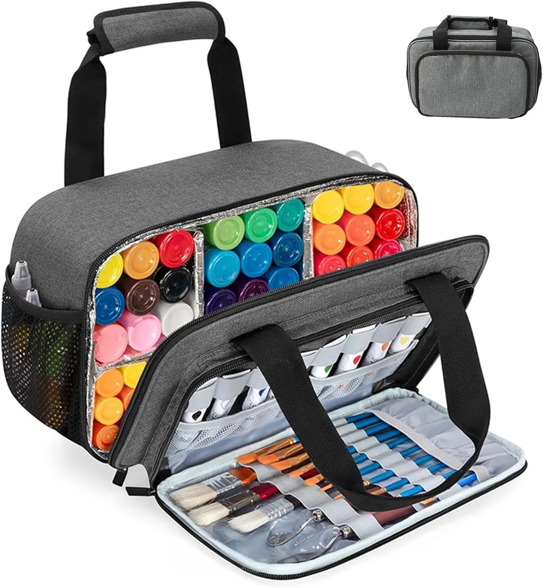 Acrylfarben-Organizer, Farbhalter Tasche Farbaufbewahrung Organizer | Acrylfarbe, Organizer Tasche Kunstbedarf Kunst-Tragetaschen Handwerk mit Aluminiumfolien-Auskleidung
